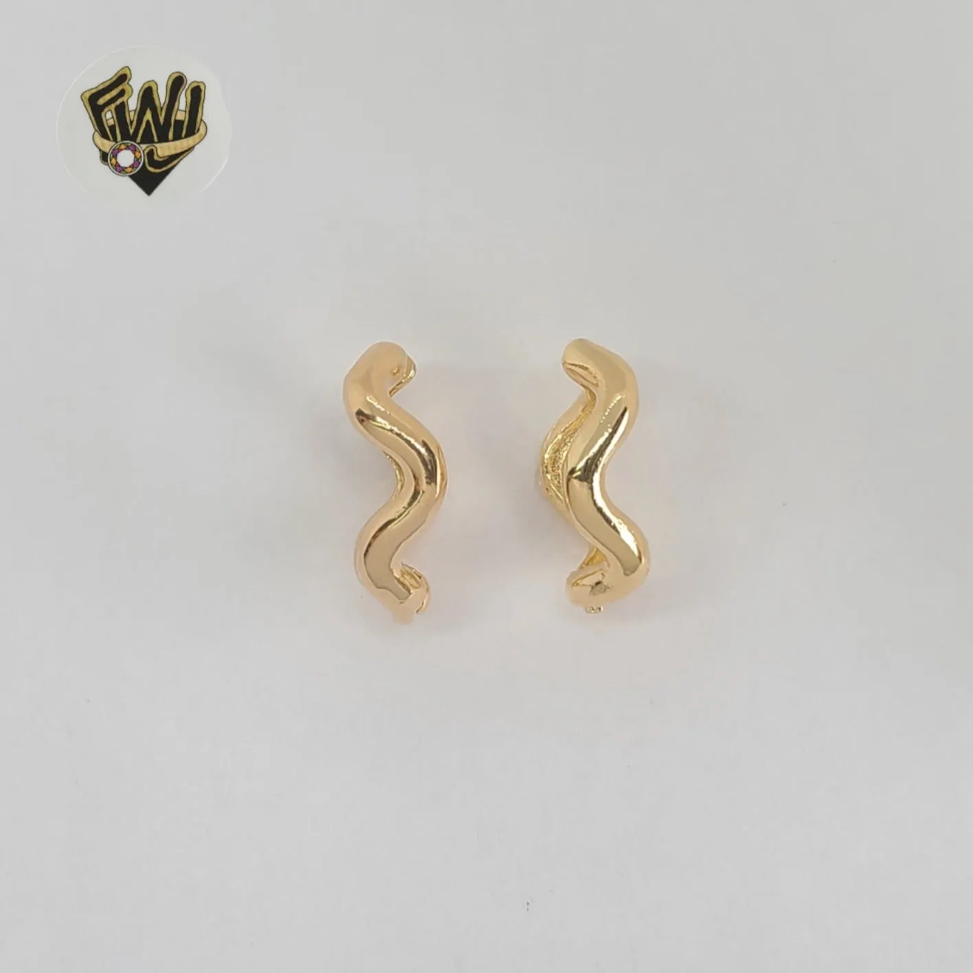 (1-2975-3) Gold Laminate - Plain Twisted Hoops - BGF