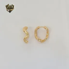 (1-2975-3) Gold Laminate - Plain Twisted Hoops - BGF