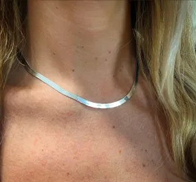 1167 - 4.2mm Sterling Silver Herringbone Necklace