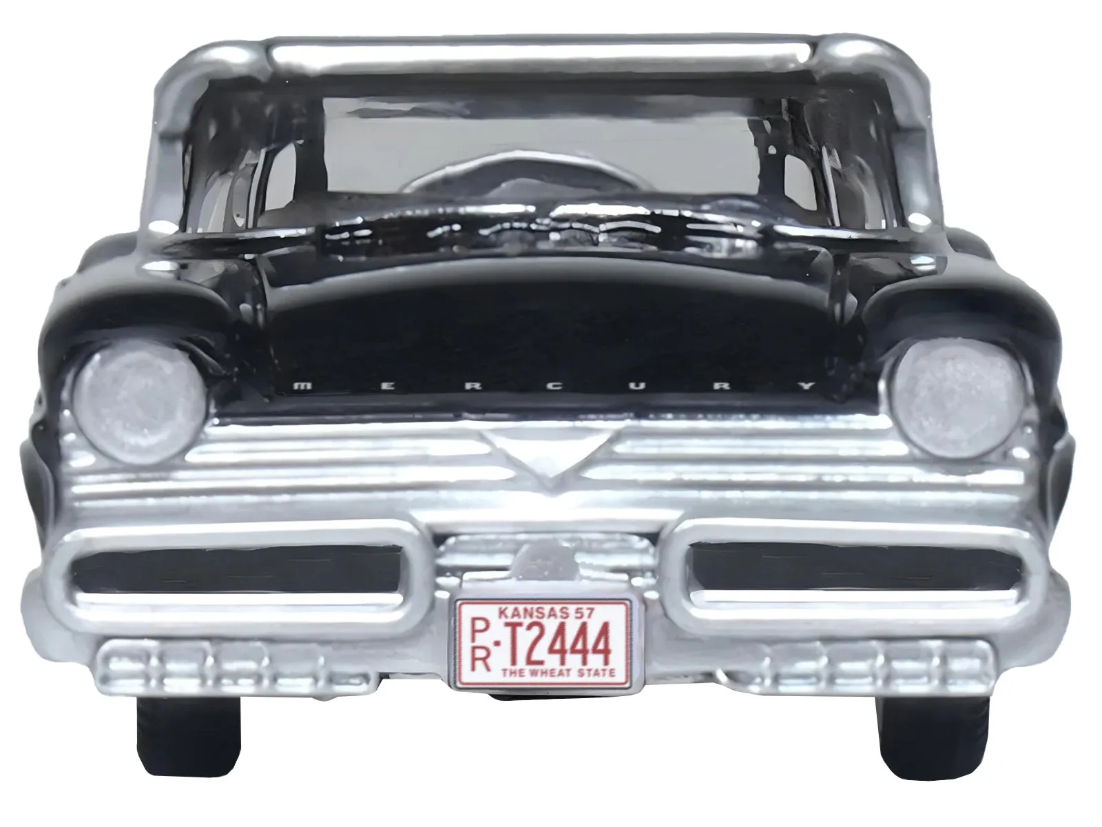 1957 Mercury Montclair Tuxedo Black 1/87 (HO) Scale Diecast Model Car by Oxford Diecast