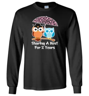 2 Years Wedding Anniversary Gifts Valentine's Day Long Sleeve T-Shirt