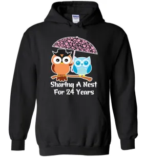 24 Years Wedding Anniversary Gifts Valentine's Day Hoodie