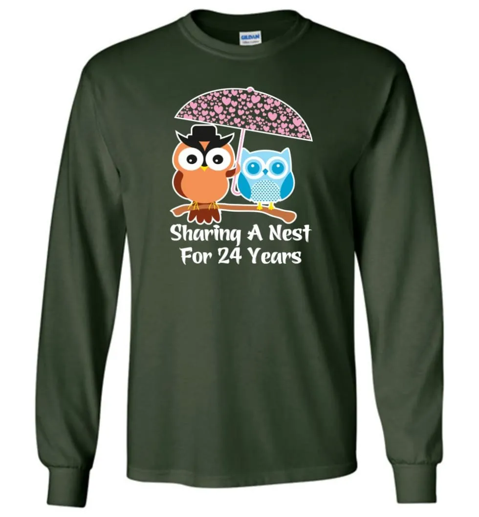 24 Years Wedding Anniversary Gifts Valentine's Day Long Sleeve T-Shirt