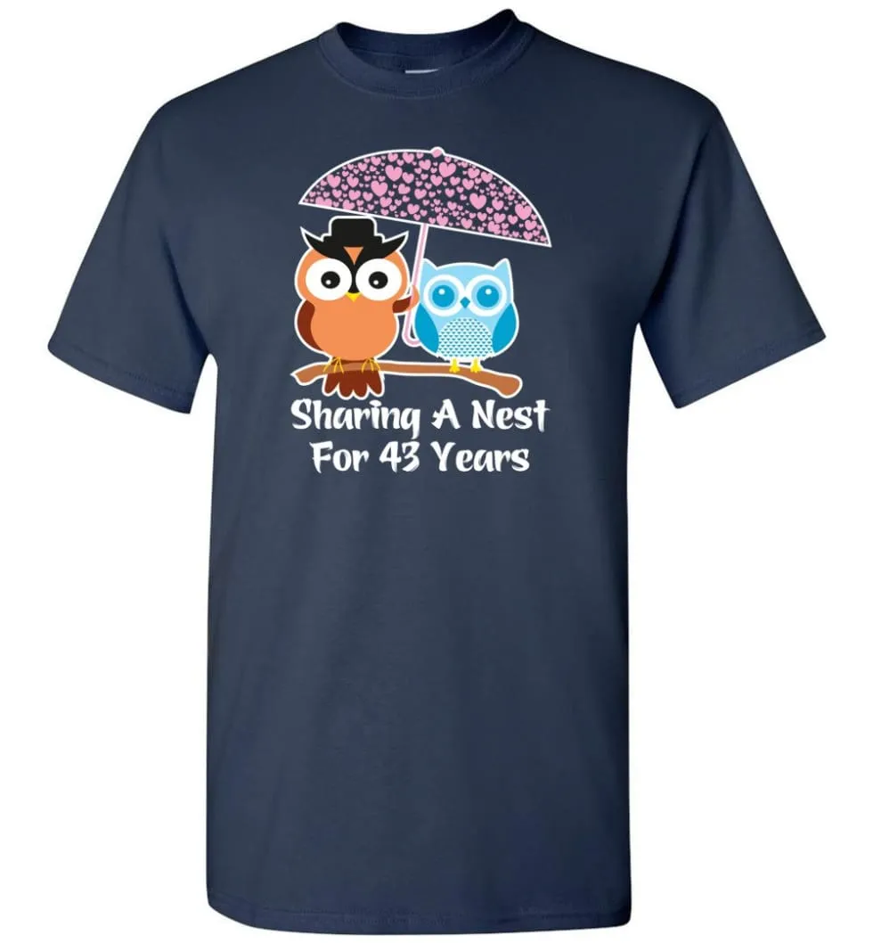 43 Years Wedding Anniversary Gifts Valentine's Day T-shirt