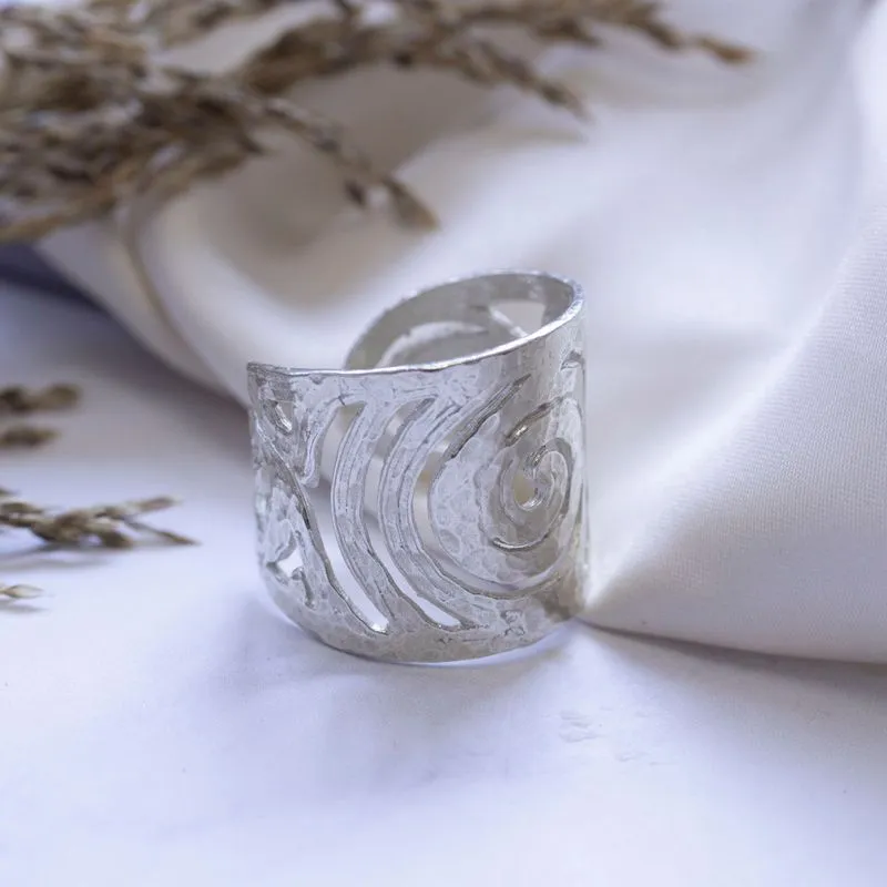 925 Silver Open Spiral Ring