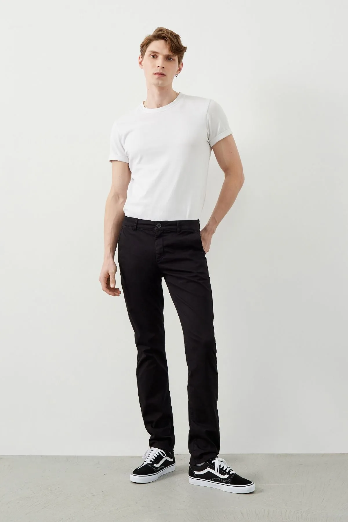 Af Slim Fit Black Men's Chino