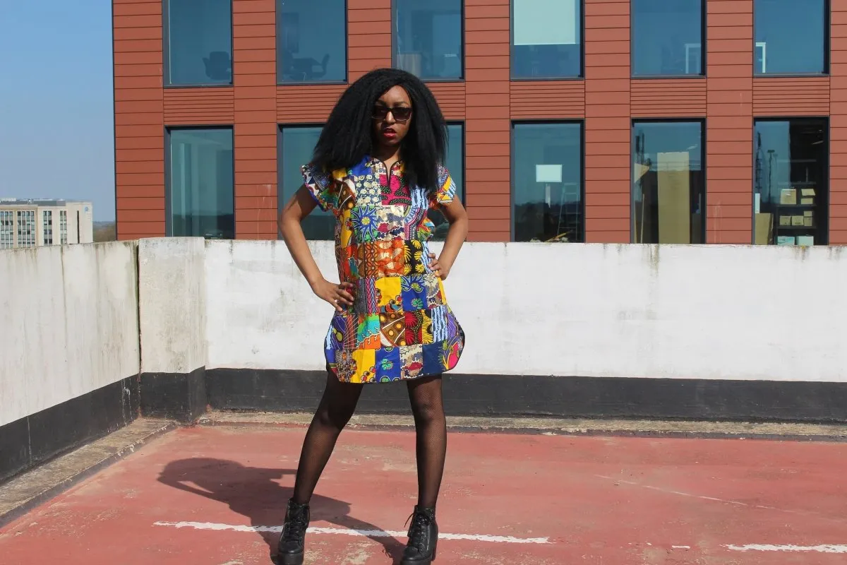 African Patchwork Dress - Festival Dress