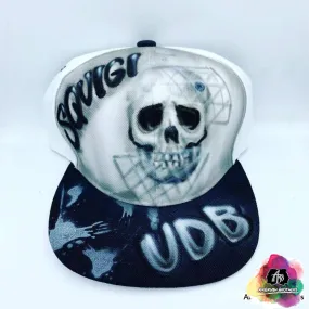 Airbrush Skull Hat Design