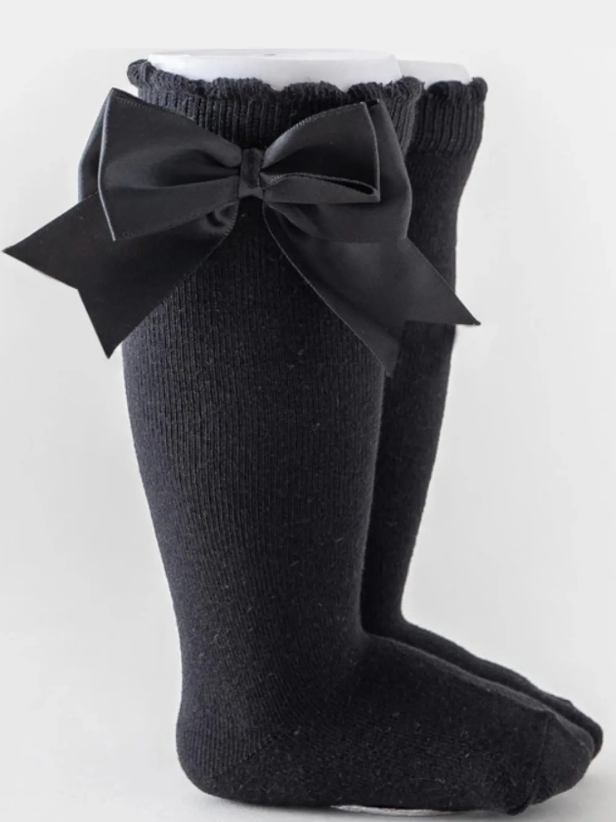 All Dolled Up Silky Bow Knee-High Socks