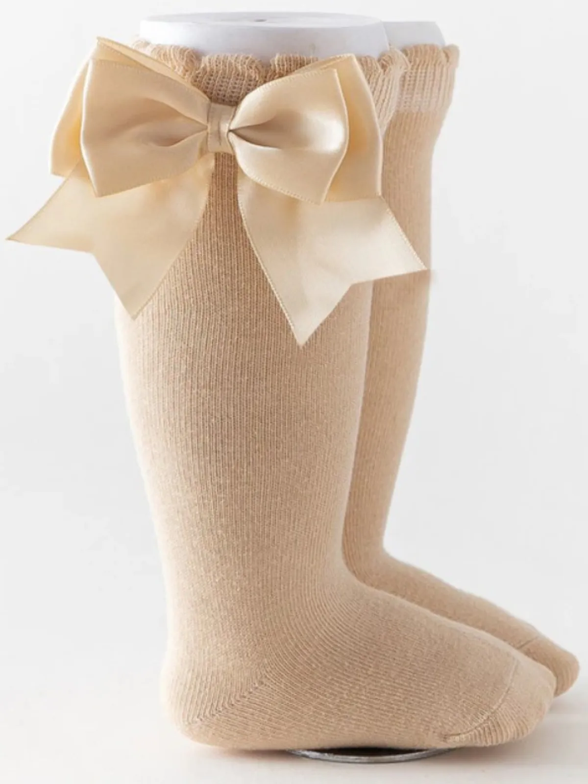 All Dolled Up Silky Bow Knee-High Socks