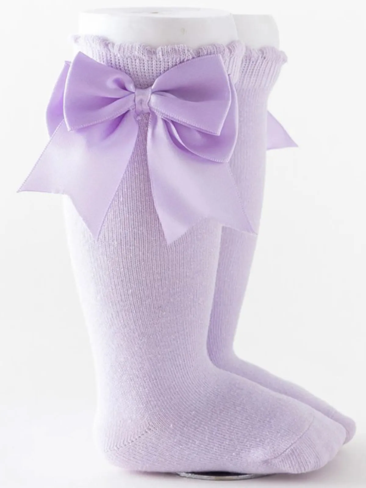 All Dolled Up Silky Bow Knee-High Socks