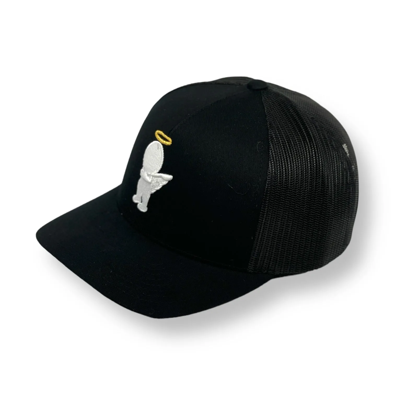 ARTFUL ANGEL BLACK TRUCKER SNAPBACK