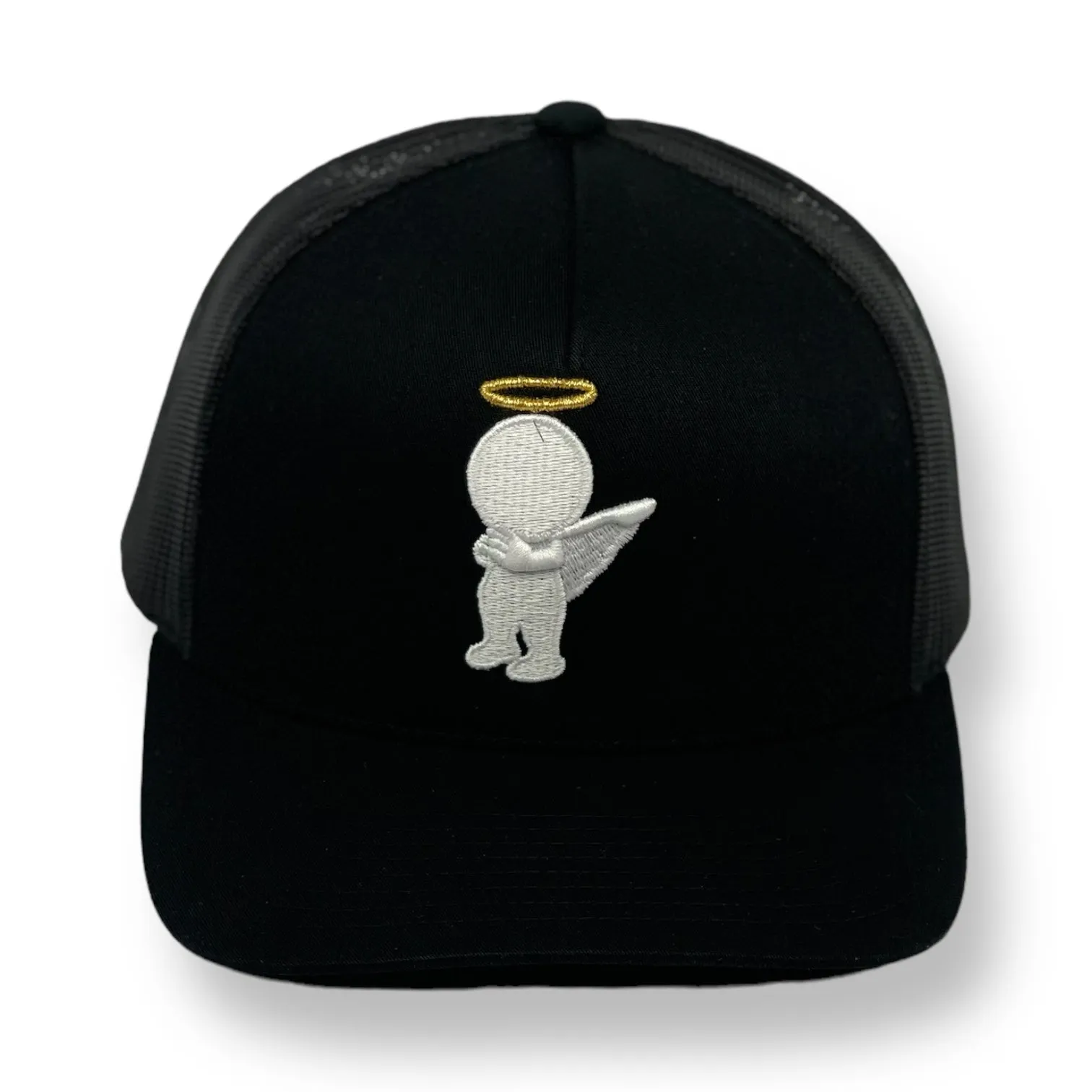 ARTFUL ANGEL BLACK TRUCKER SNAPBACK