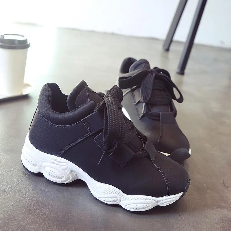 Autumn Winter Comfortable Casual Pig Suede Platform Sneakers for Women