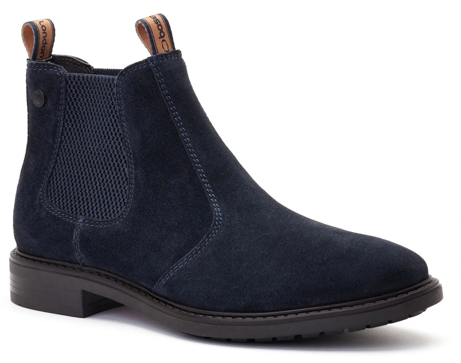 Base London Nelson Mens Suede Leather Chelsea Boot