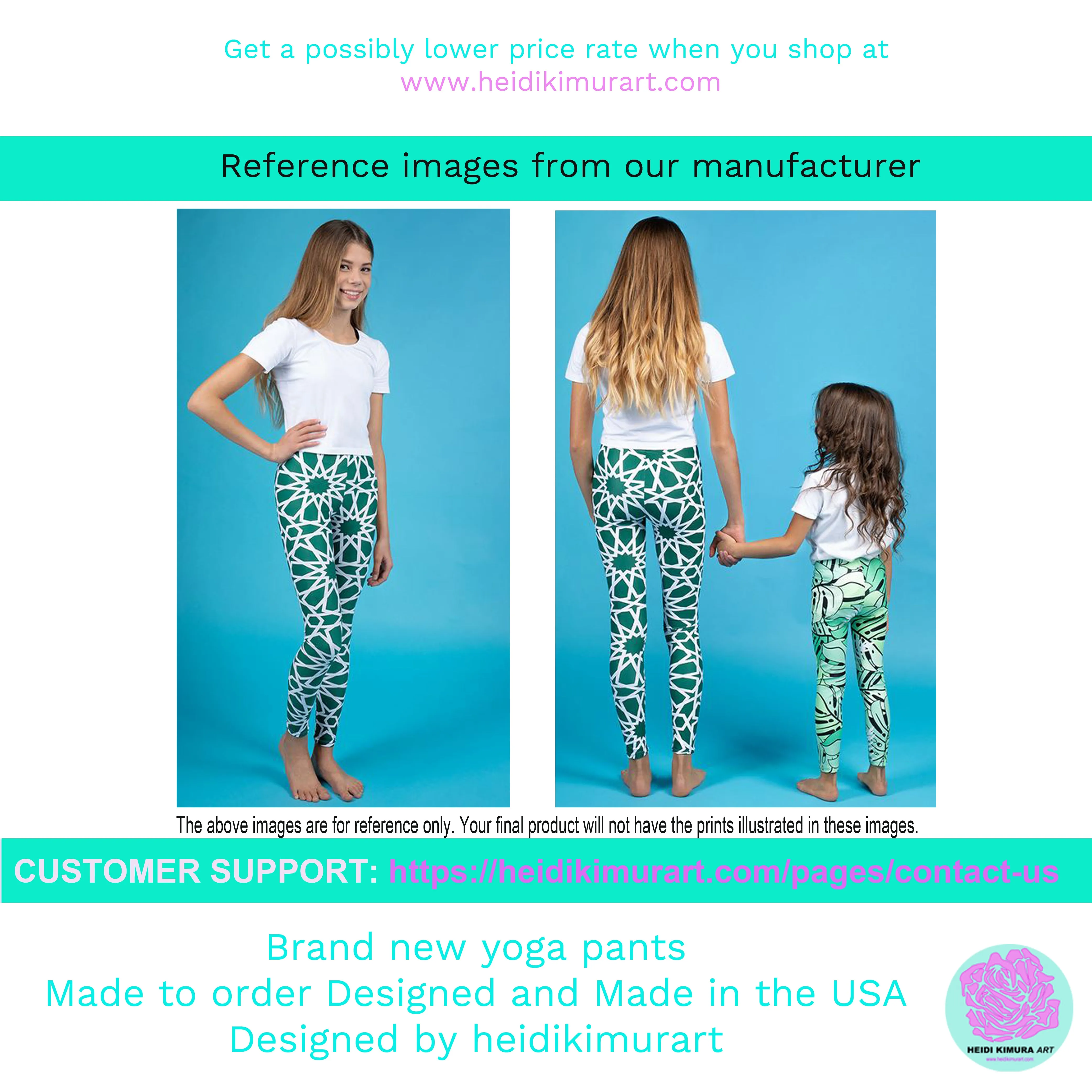 Black Gray Striped Youth Leggings, Vertical Stripe Print Youth Leggings- Made in USA/ EU