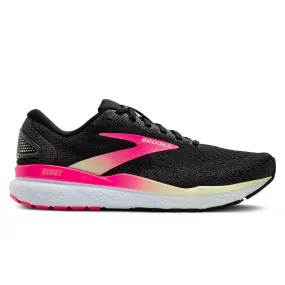 Brooks Ghost 16 Womens | Black/pink/yellow