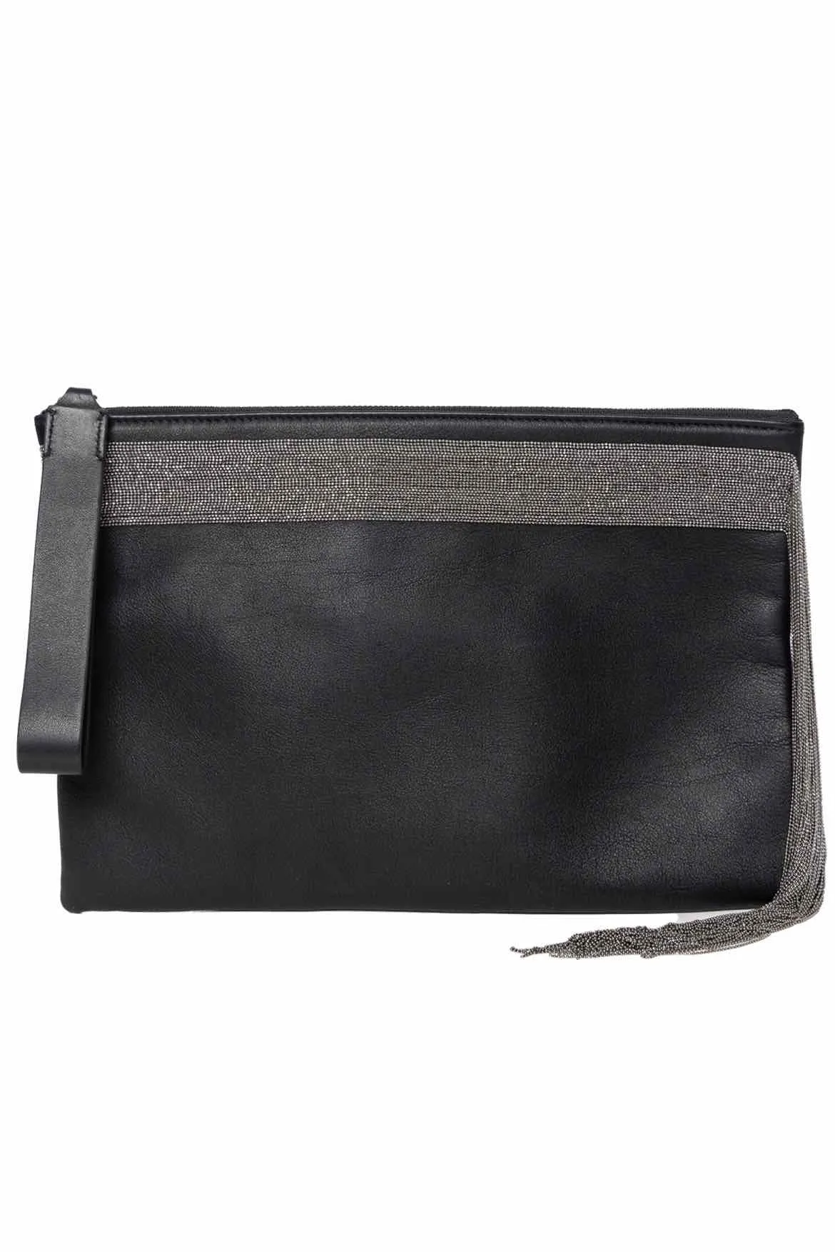 Brunello Cucinelli Monilli-Trimmed Clutch