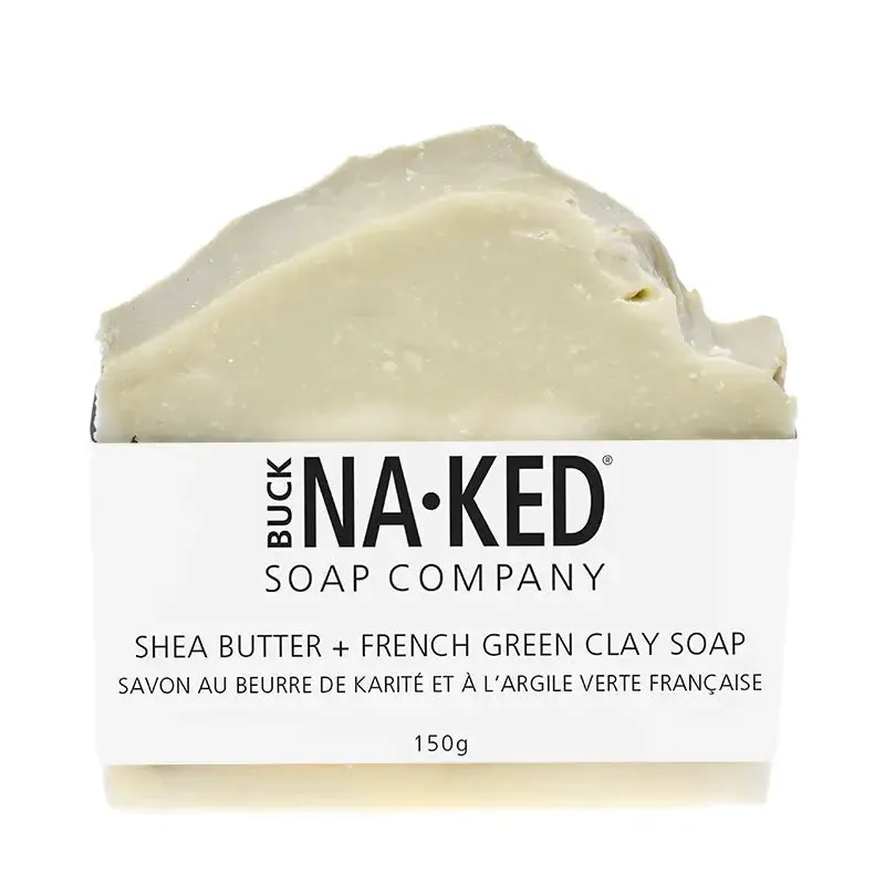 Buck Naked Soap Company - Shea Butter & French Green Clay Soap - 150g/5oz