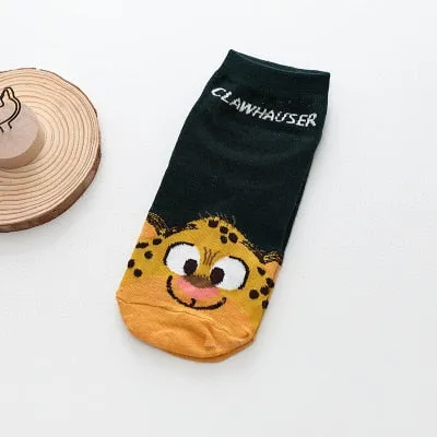 Cartoon Cat dog Animal Women Socks