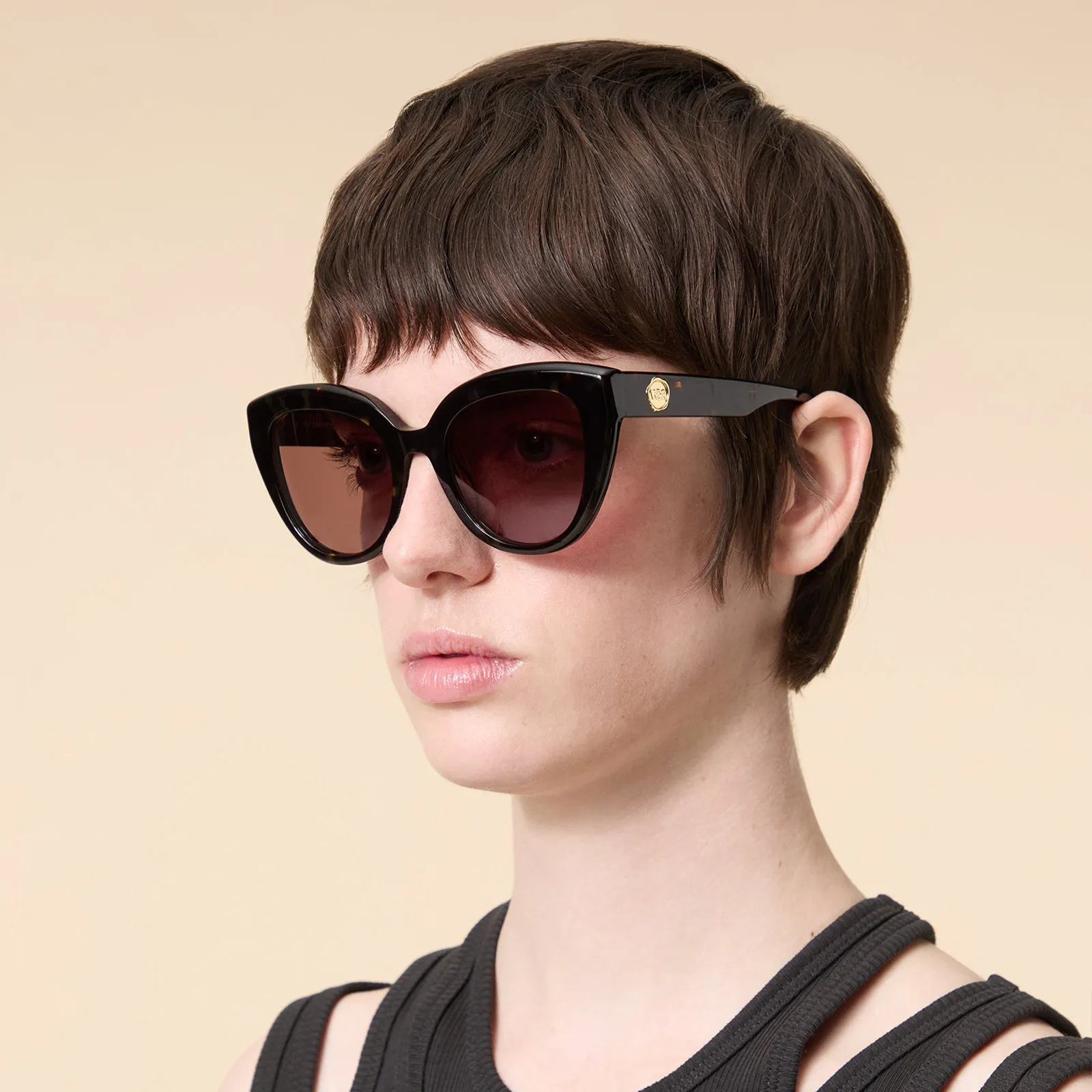 CAT-EYE ACETATE SUNGLASSES