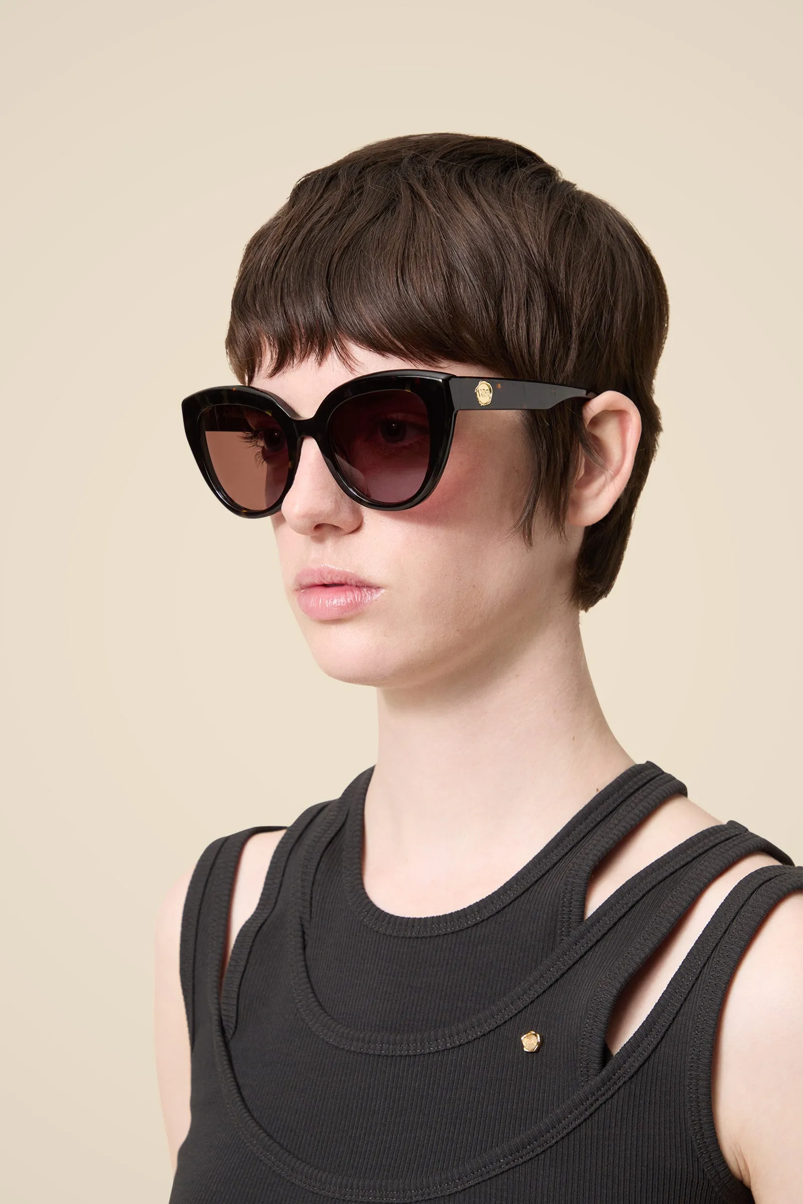 CAT-EYE ACETATE SUNGLASSES