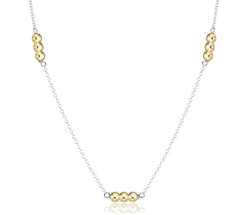 Choker Joy Simplicity Chain Sterling Mixed Metal - 3mm Gold