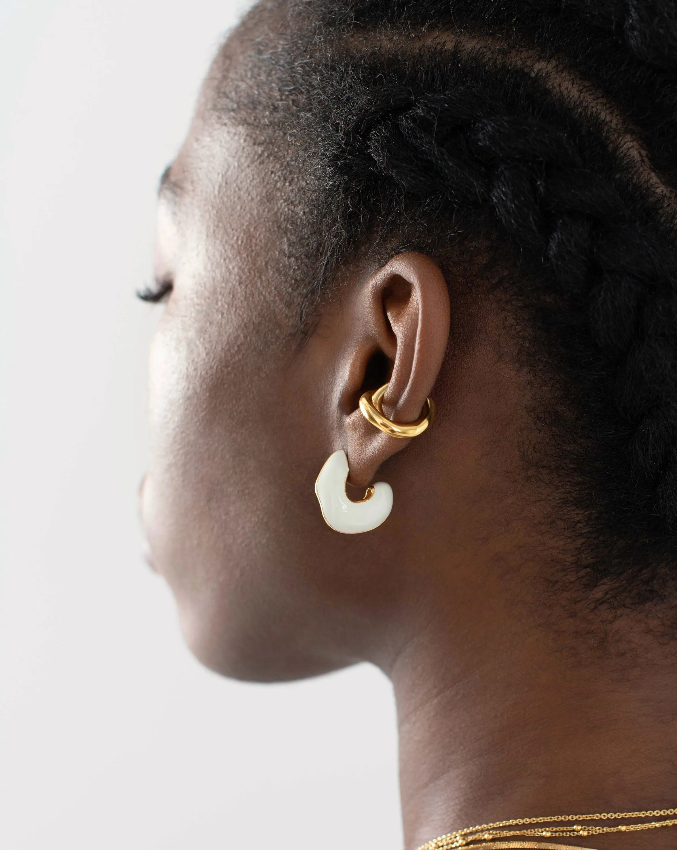 Chubby Enamel Hoop Earrings