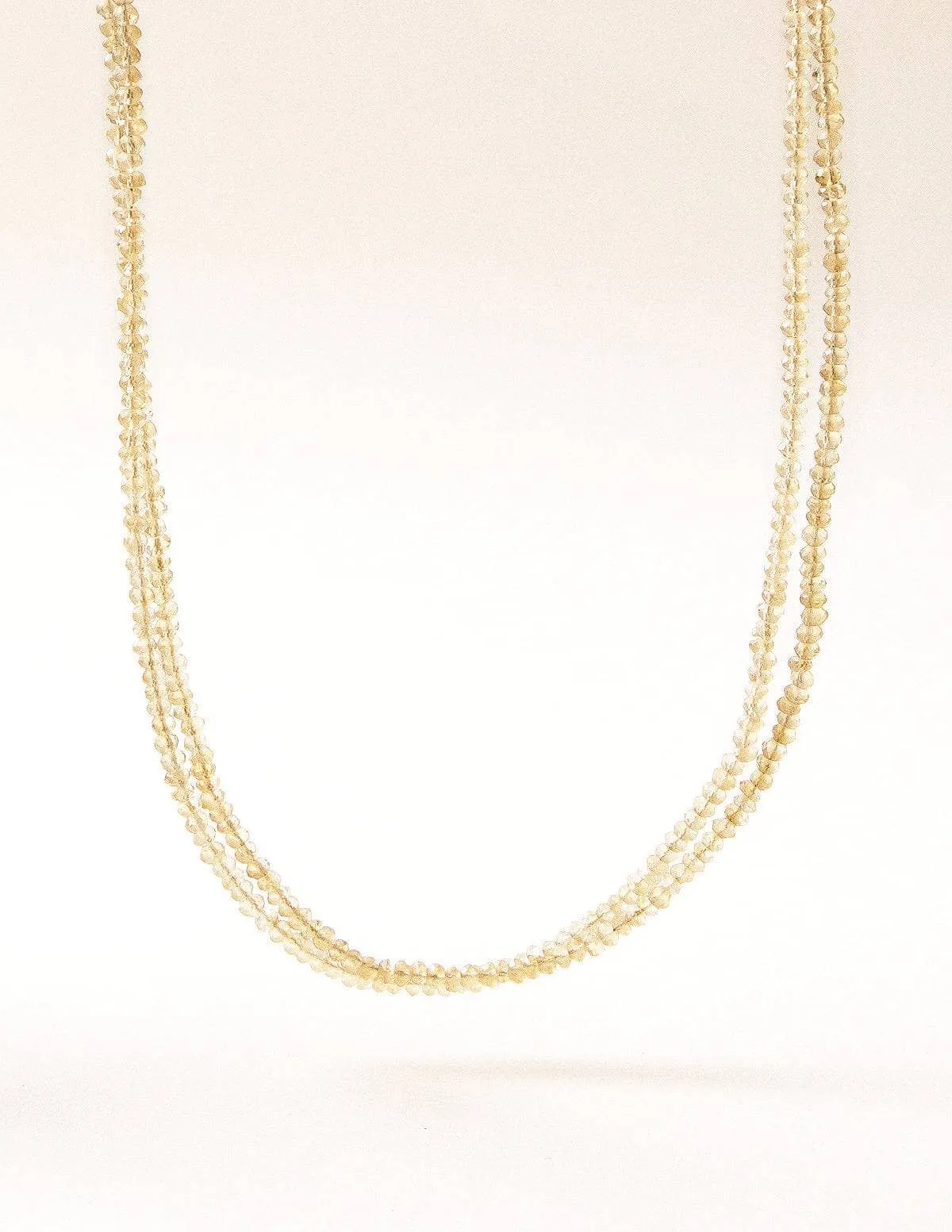 Citrine Double Strand Bead Necklace