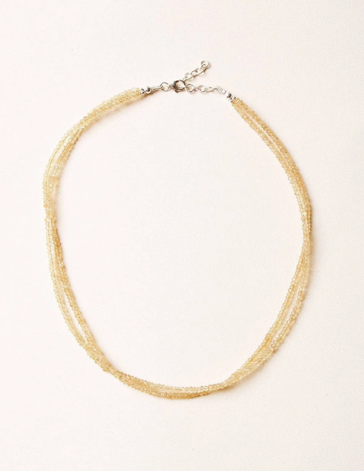 Citrine Double Strand Bead Necklace