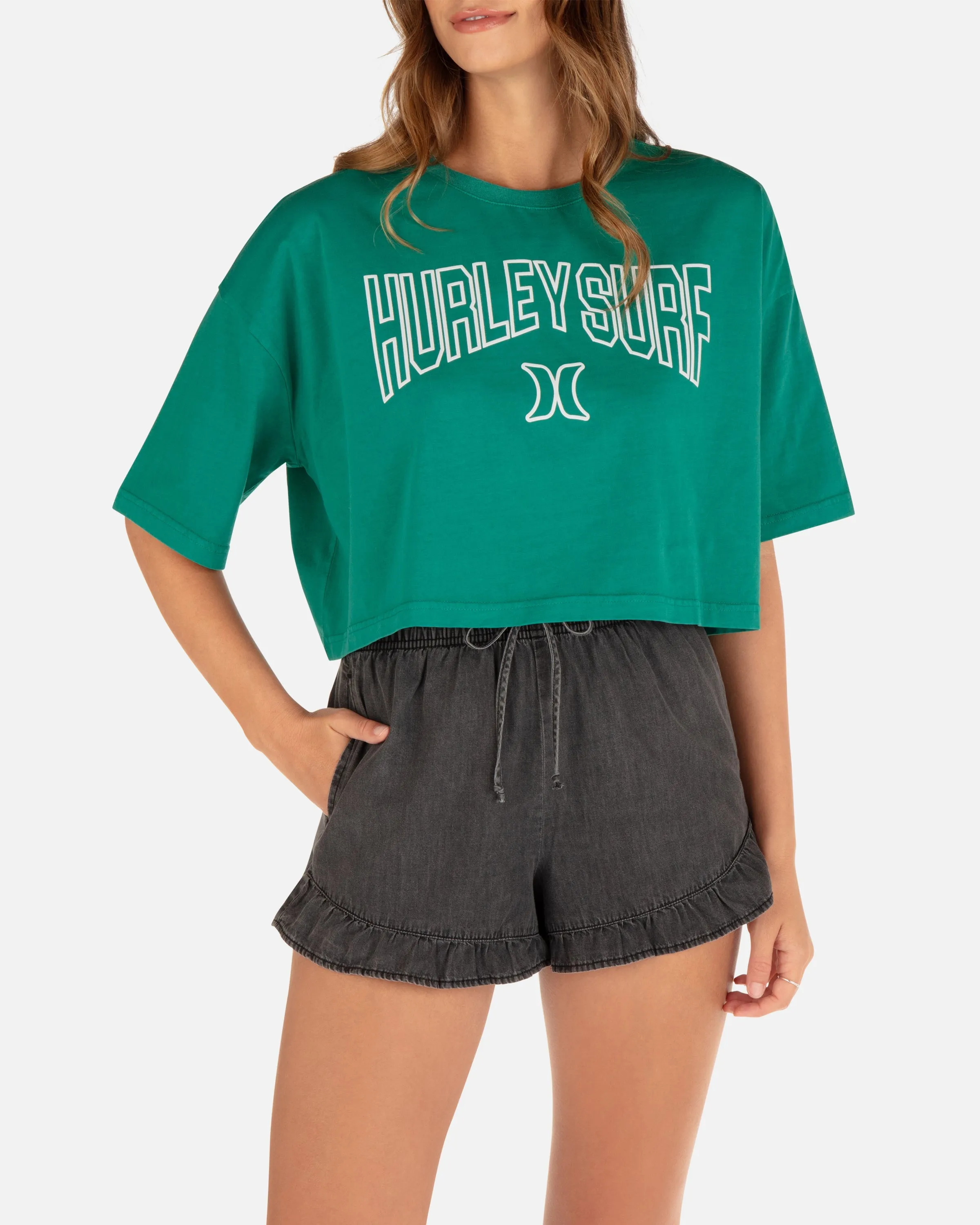 Collegiate Boyfriend Cropped Tee