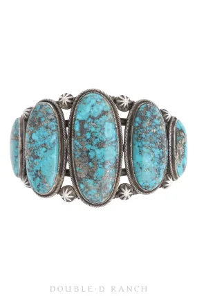 Cuff, Specimen, Turquoise, Persian, Hallmark, Contemporary, 3472