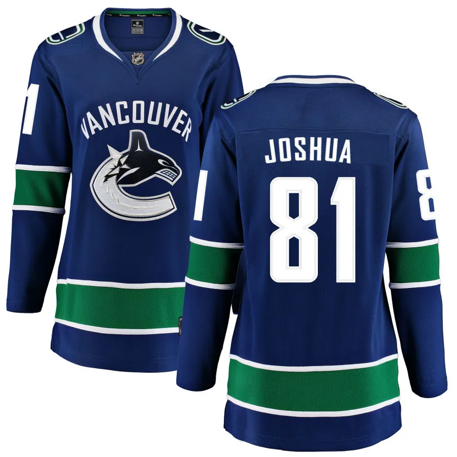 Dakota Joshua Vancouver Canucks Fanatics Branded Women's Home Breakaway Jersey - Blue