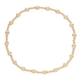 Dignity Sincerity Pattern 4mm Bead Bracelet - Gold