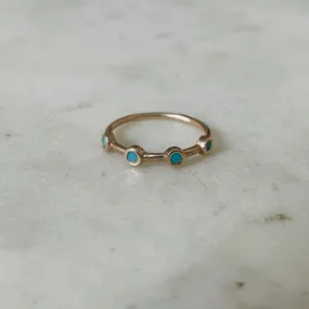 DOT TO DOT RING   TURQUOISE