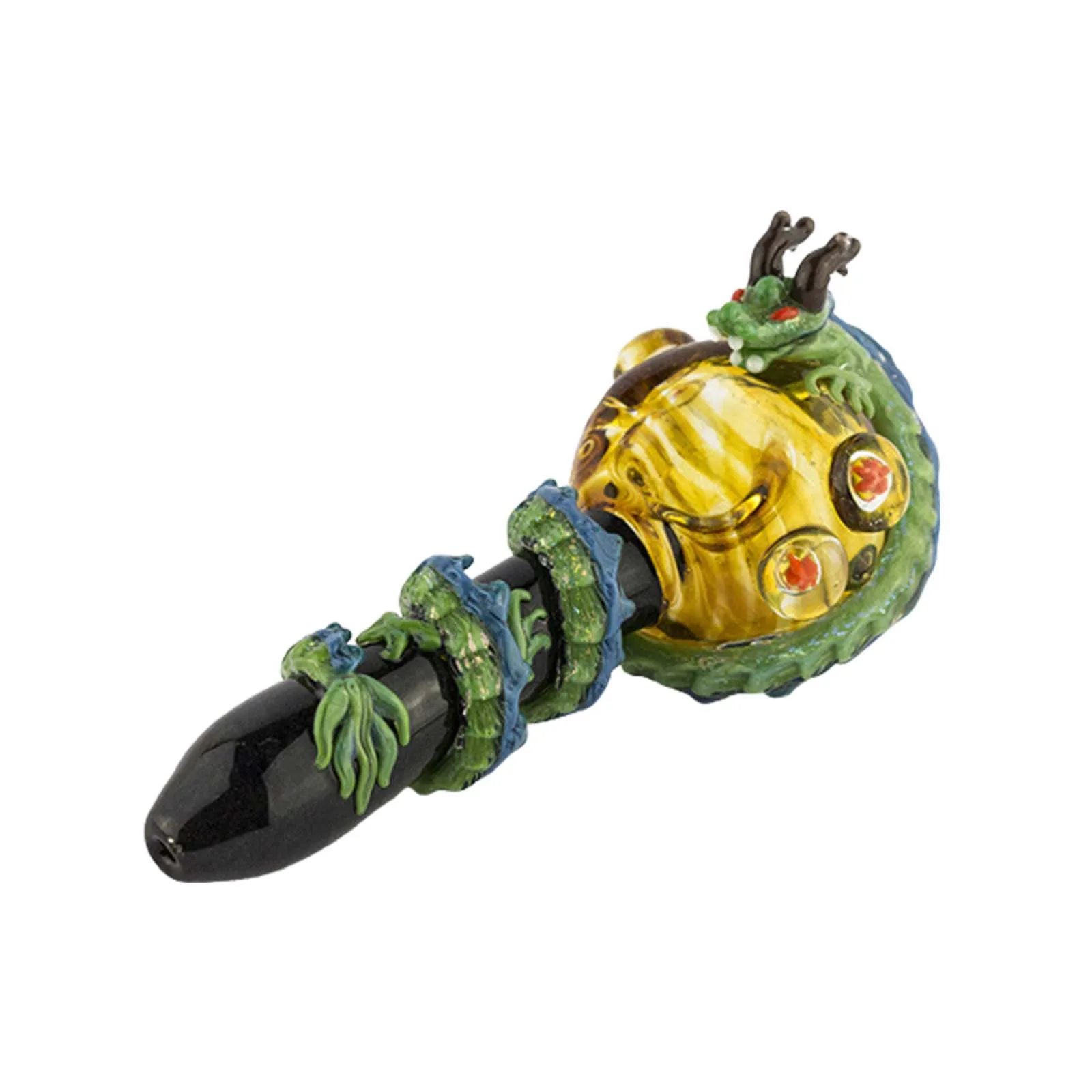 Dragon Sphere Large Spoon Pipe 6"