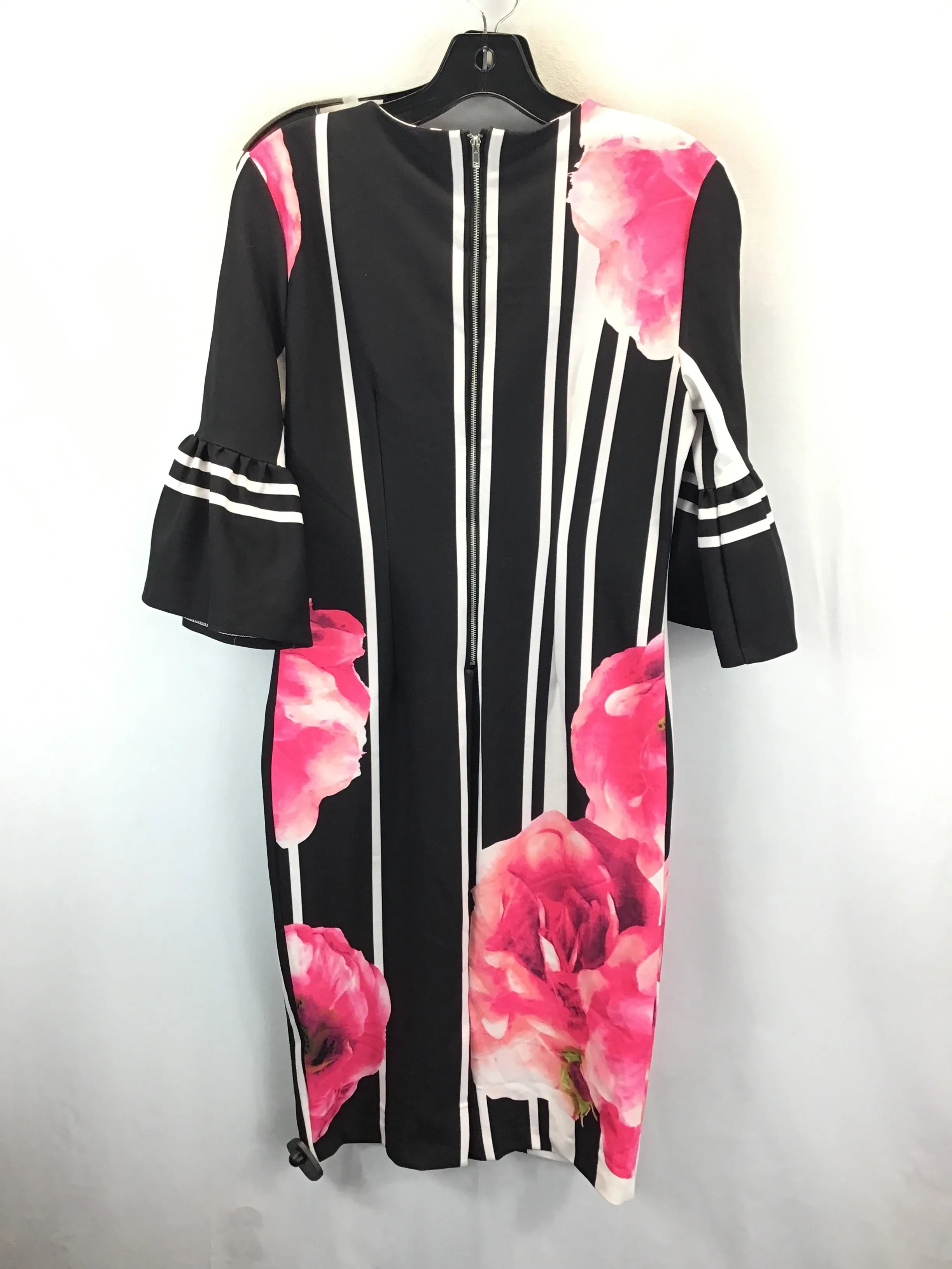 Dress Casual Maxi By New York And Co In Black & Pink, Size: 4