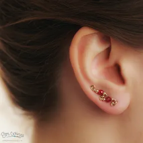 Ear Wings Fuchsia 14ct Yellow Gold