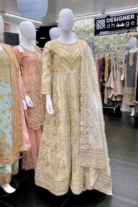 Embellished Pakistani Wedding Wear Maxi Dress FAS01