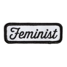 Feminist Black Embroidered Iron-On Patch (3" wide)