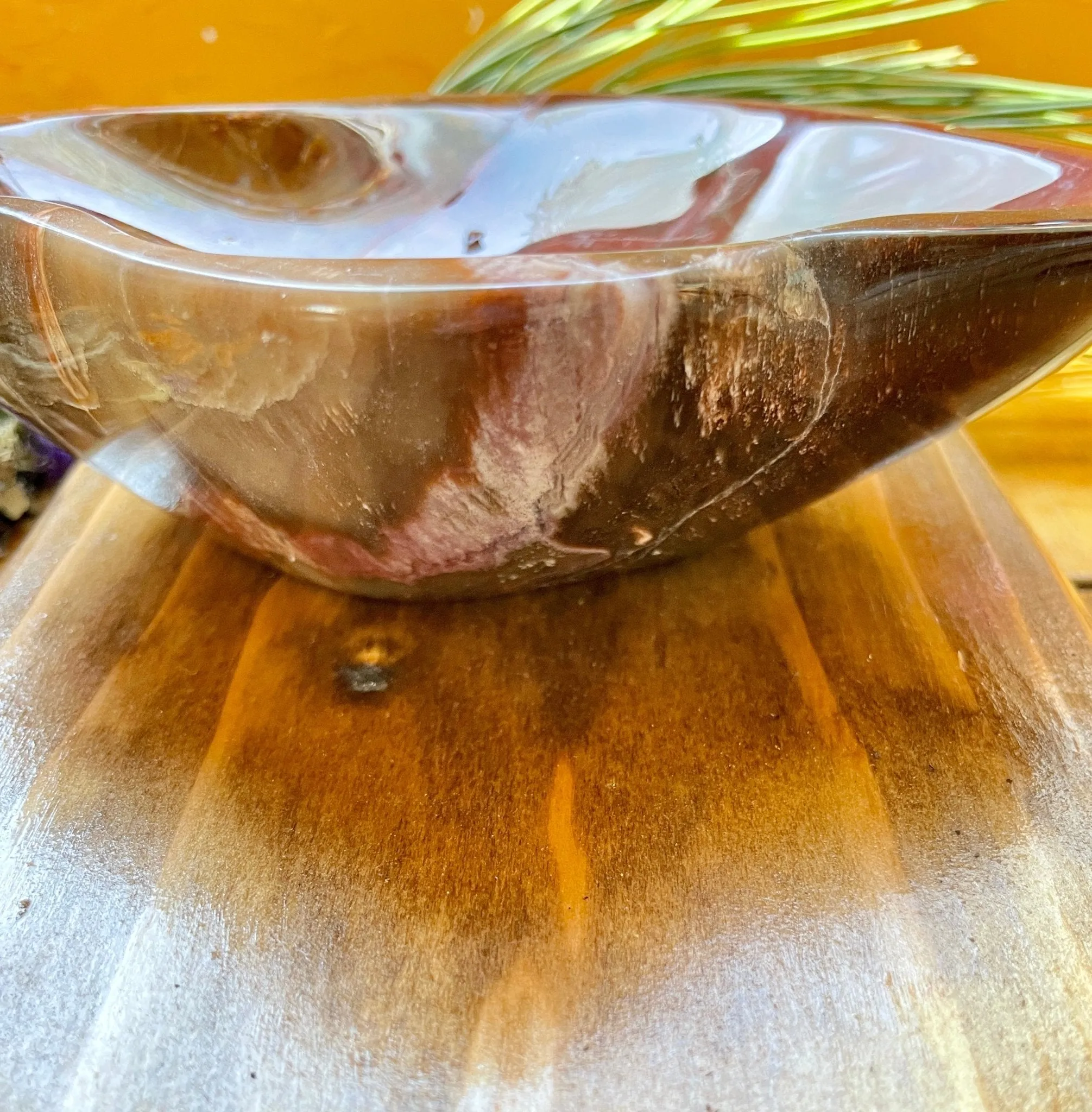 Four Directions Petrified Wood dish