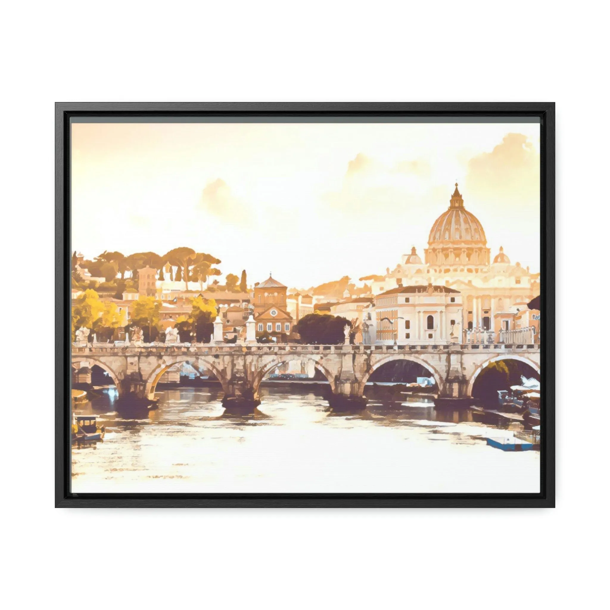 French Bridge Canvas Wraps, Horizontal Frame