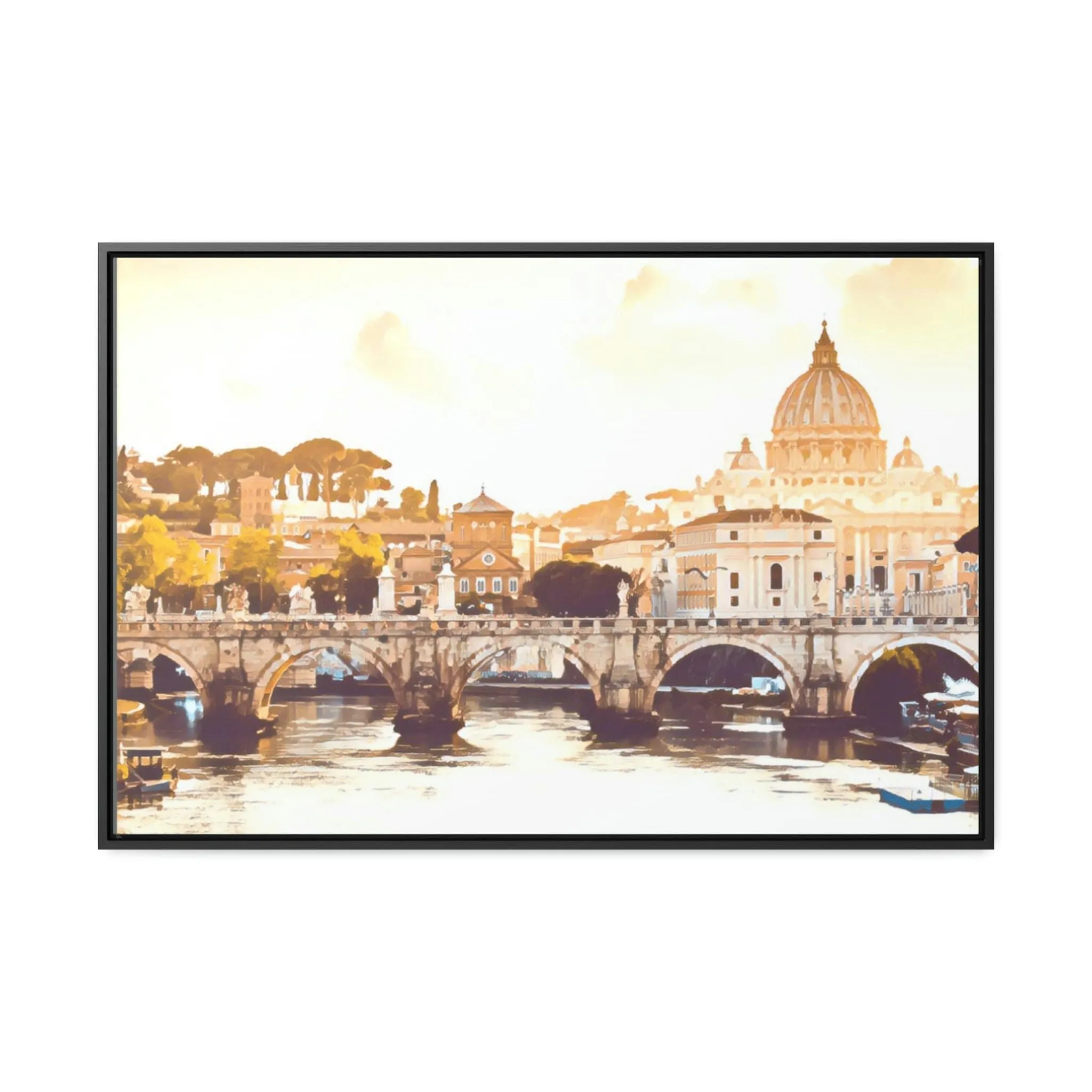 French Bridge Canvas Wraps, Horizontal Frame