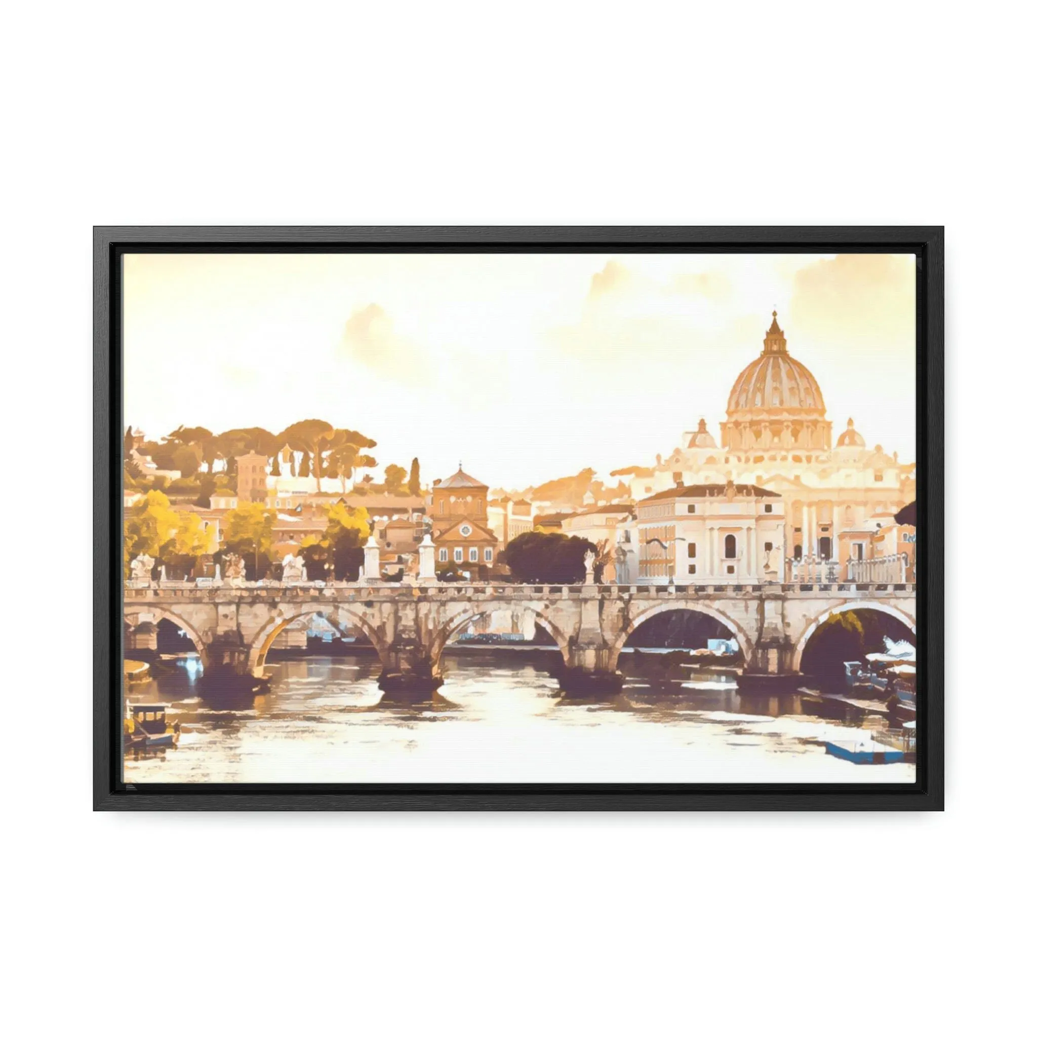 French Bridge Canvas Wraps, Horizontal Frame