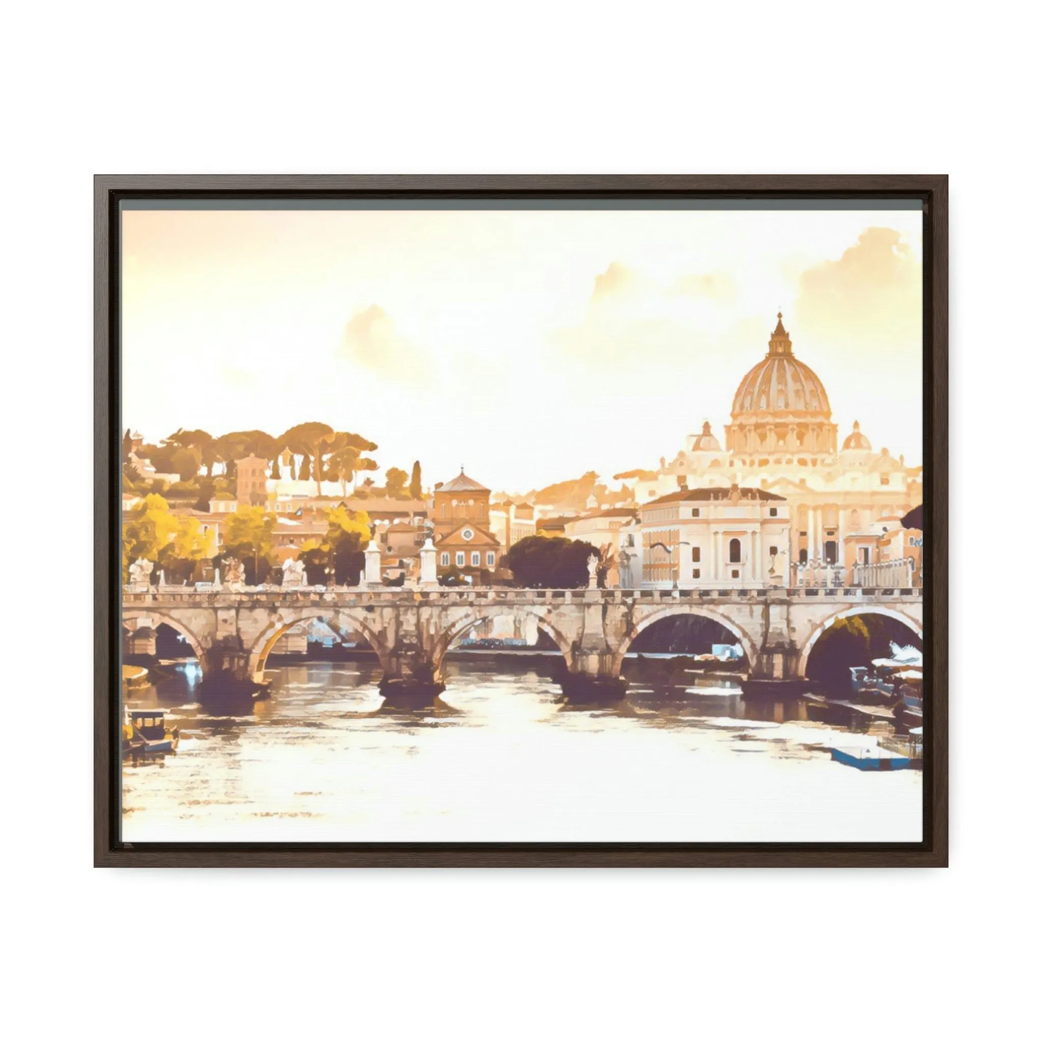 French Bridge Canvas Wraps, Horizontal Frame