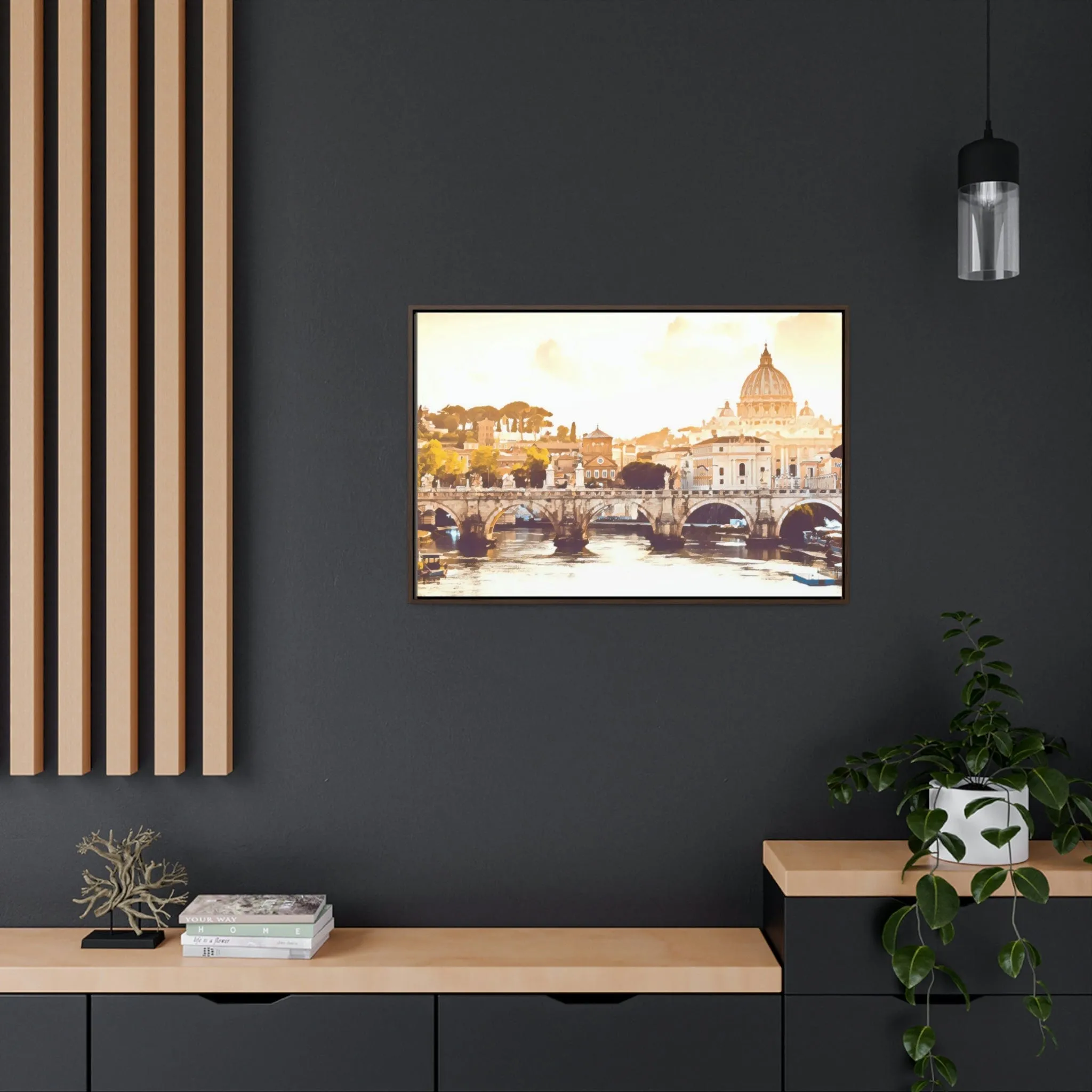 French Bridge Canvas Wraps, Horizontal Frame