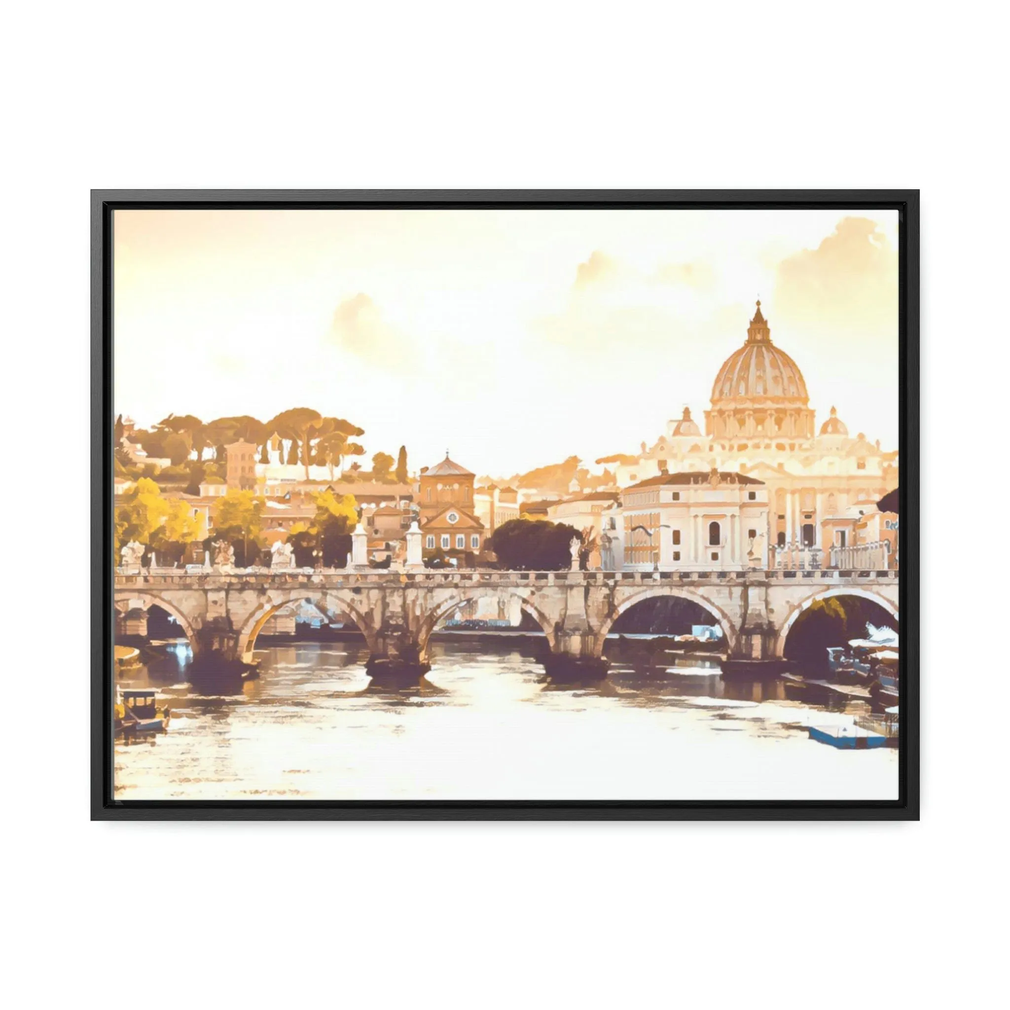 French Bridge Canvas Wraps, Horizontal Frame