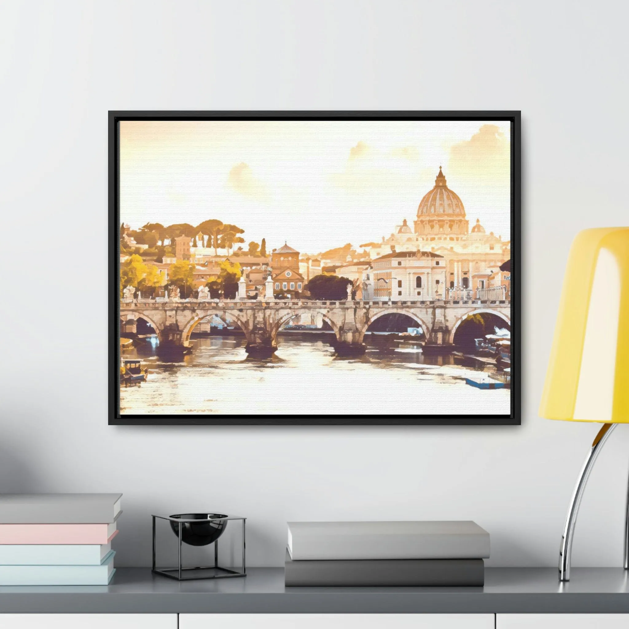 French Bridge Canvas Wraps, Horizontal Frame