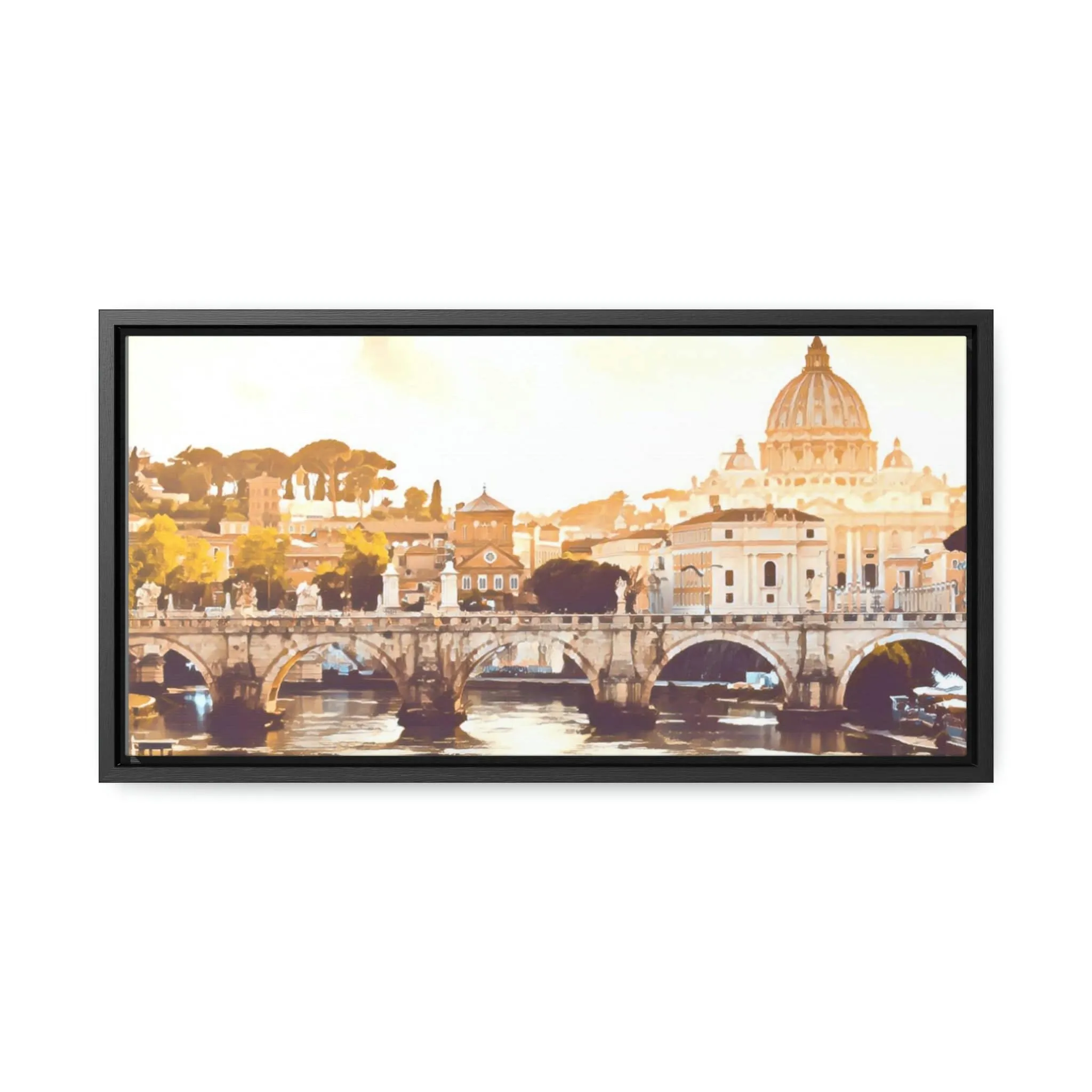 French Bridge Canvas Wraps, Horizontal Frame