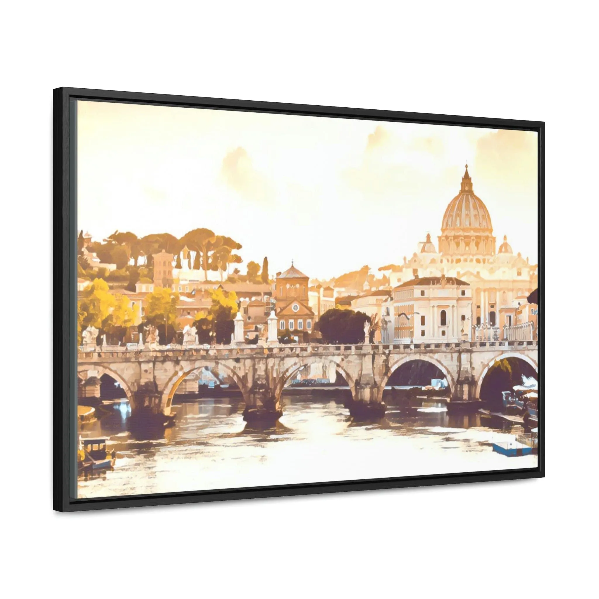 French Bridge Canvas Wraps, Horizontal Frame